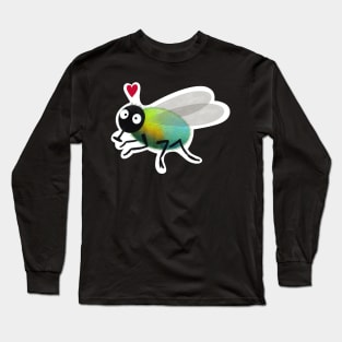 Blue bottle fly sticker Long Sleeve T-Shirt